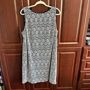 NWT Beautiful blue and white dress with lace and sequins.